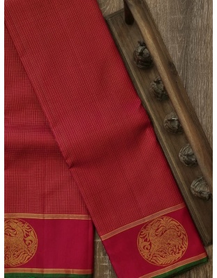 Banana Silk Saree - red